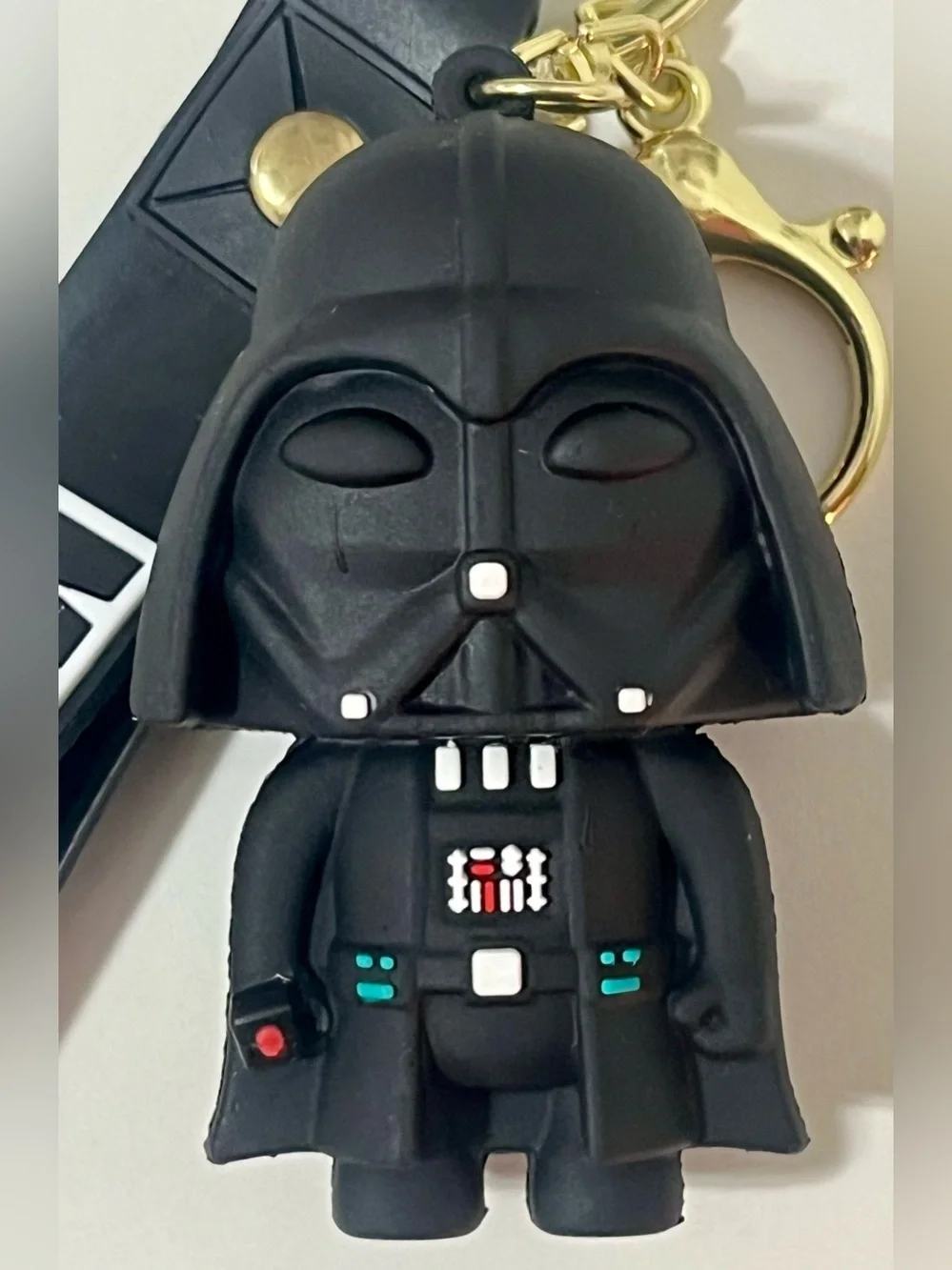 Darth Vader Black Keychain with Strap